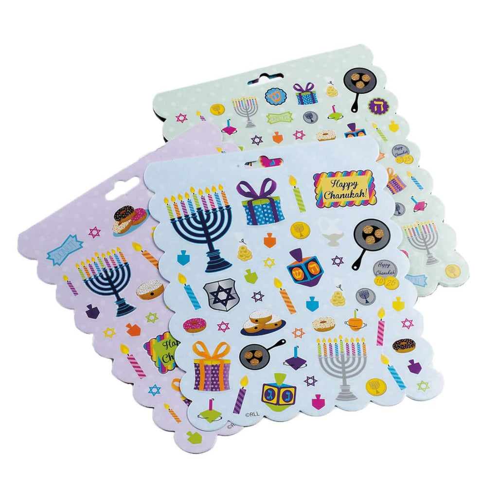 200-Piece Rite Lite Hanukkah Sticker Book – Prismatic Vinyl Stickers for Scrapbooking, Party Favors, and Decor