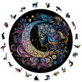 200-Piece Wooden Jigsaw Puzzle for Adults – Sun and Moon Animal Shapes by WHJSG