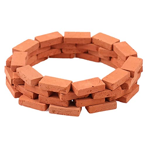 200 Pieces 1:16 Scale Miniature Red Clay Bricks for Dollhouse Model Building