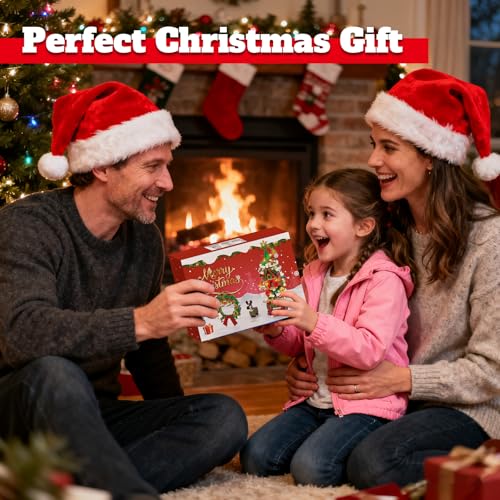 2025 Advent Calendar Christmas Tree House Building Set with LED Lights – 820-Piece Countdown Kit for Teens & Adults
