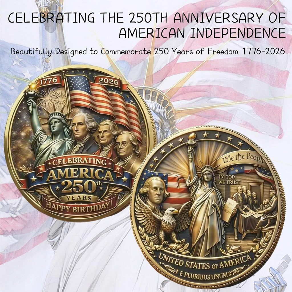 2026 JINLUMAKE 250th Anniversary USA Commemorative Challenge Token – Collectible Coin for Patriots