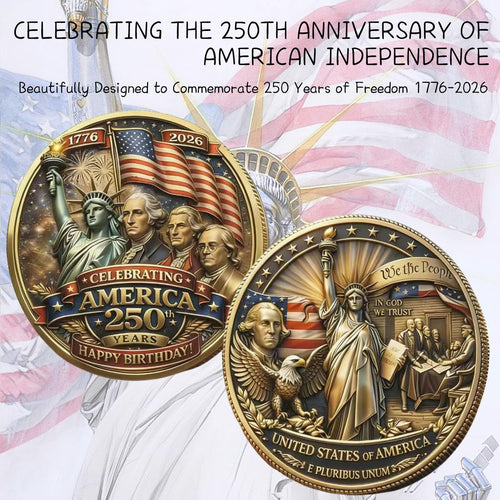 2026 JINLUMAKE 250th Anniversary USA Commemorative Challenge Token – Collectible Coin for Patriots
