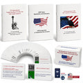 2026 US Citizenship Flash Cards – 128 Q&A, Audio, Bilingual English/Spanish, N-400 Vocab, Reading & Writing, Souvenir Pin