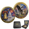 2026 USA 250th Anniversary Commemorative Challenge Token – Patriotic Collectible Coin with Flag & Balloons Design