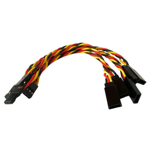 20awg Twisted Servo Extension Cable Pack – 100 Strand Wire, Gold Plated Pins, 6 Lengths (5 Wires per Pack)