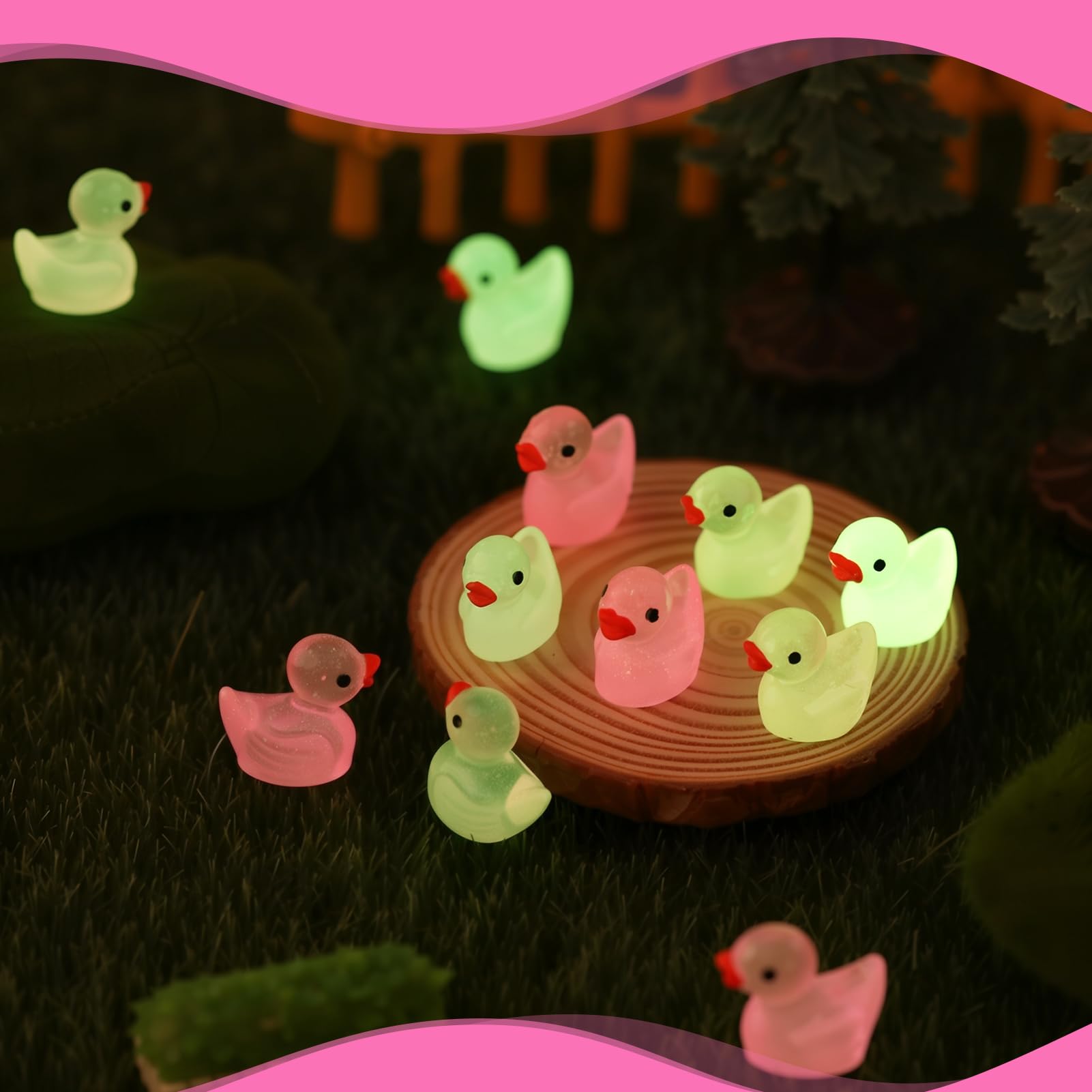 210 Mini Resin Ducks in Pink, Red & Purple – Tiny Duck Figurines for DIY Crafts, Dollhouse Decor & Valentine's Day Gifts