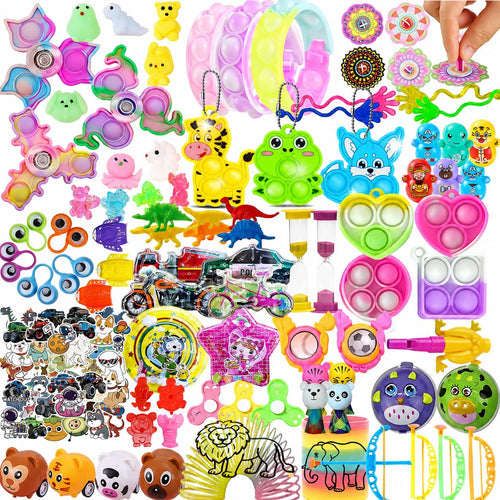 212-Piece Assorted Party Favors Toy Set for Kids - Bulk Prize Box for Events, Classrooms, and Birthdays