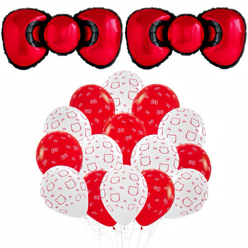 22-Piece Cat & Bow Balloon Kit for Kitty Party Decorations – baoonworlld