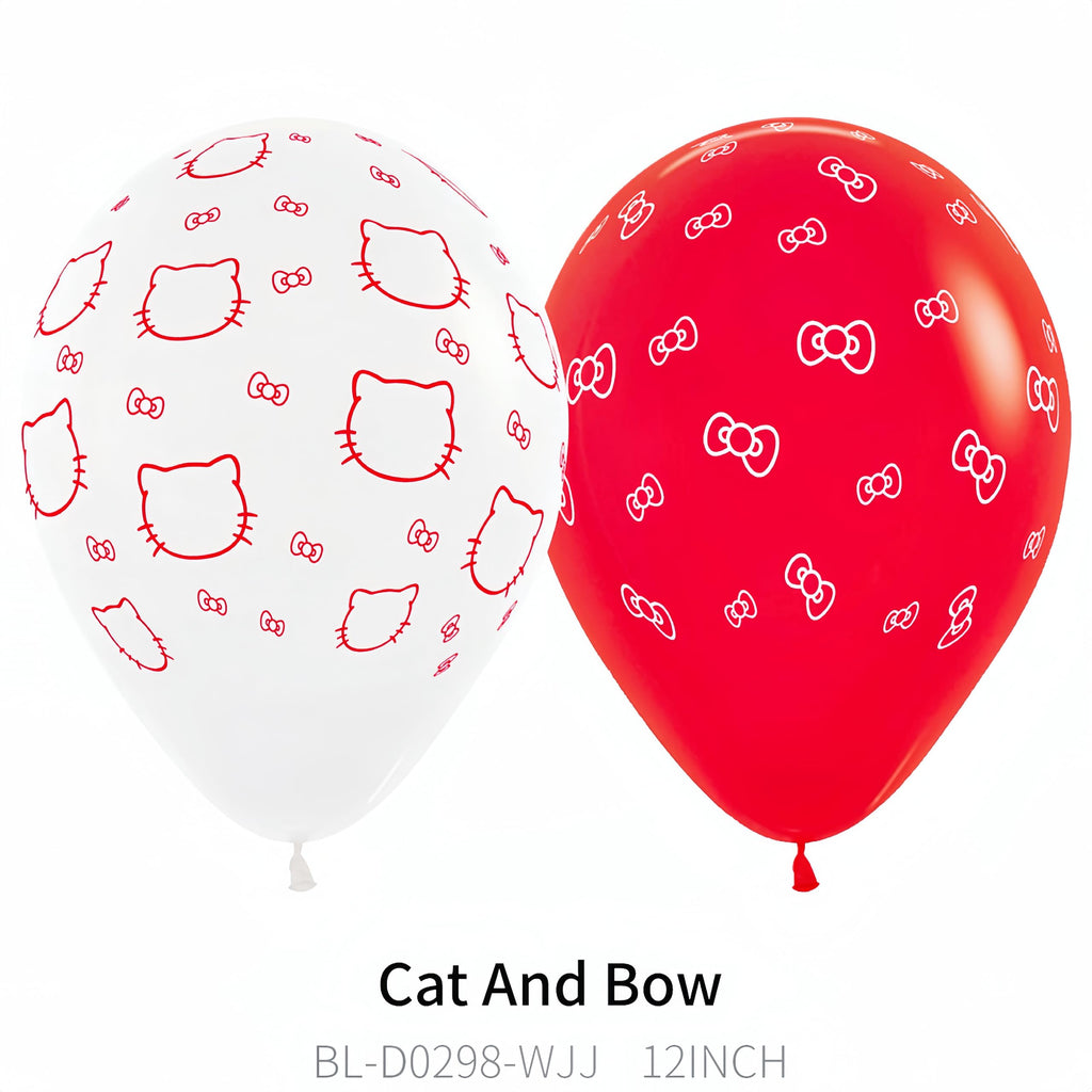 22-Piece Cat & Bow Balloon Kit for Kitty Party Decorations – baoonworlld
