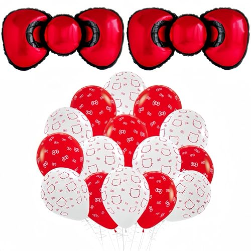 22-Piece Cat & Bow Balloon Kit for Kitty Party Decorations – baoonworlld
