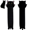 22.5-Inch Long Black Cat Plush Pillow - Super Soft Stuffed Animal for Hugging, Gift for Kids & Adults
