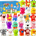24 Animal Squishy Toys – Slow Rising PU Foam Stress Fidgets for Kids Party Favors