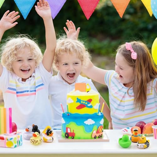 24 Assorted Rubber Ducks – 2.75 Inch Bulk Bath Toys for Kids, Party Favors, and Classroom Prizes