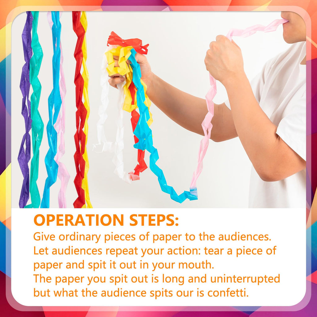 24 Colorful Magic Mouth Coils Paper for Party Performances - LBSXQGS