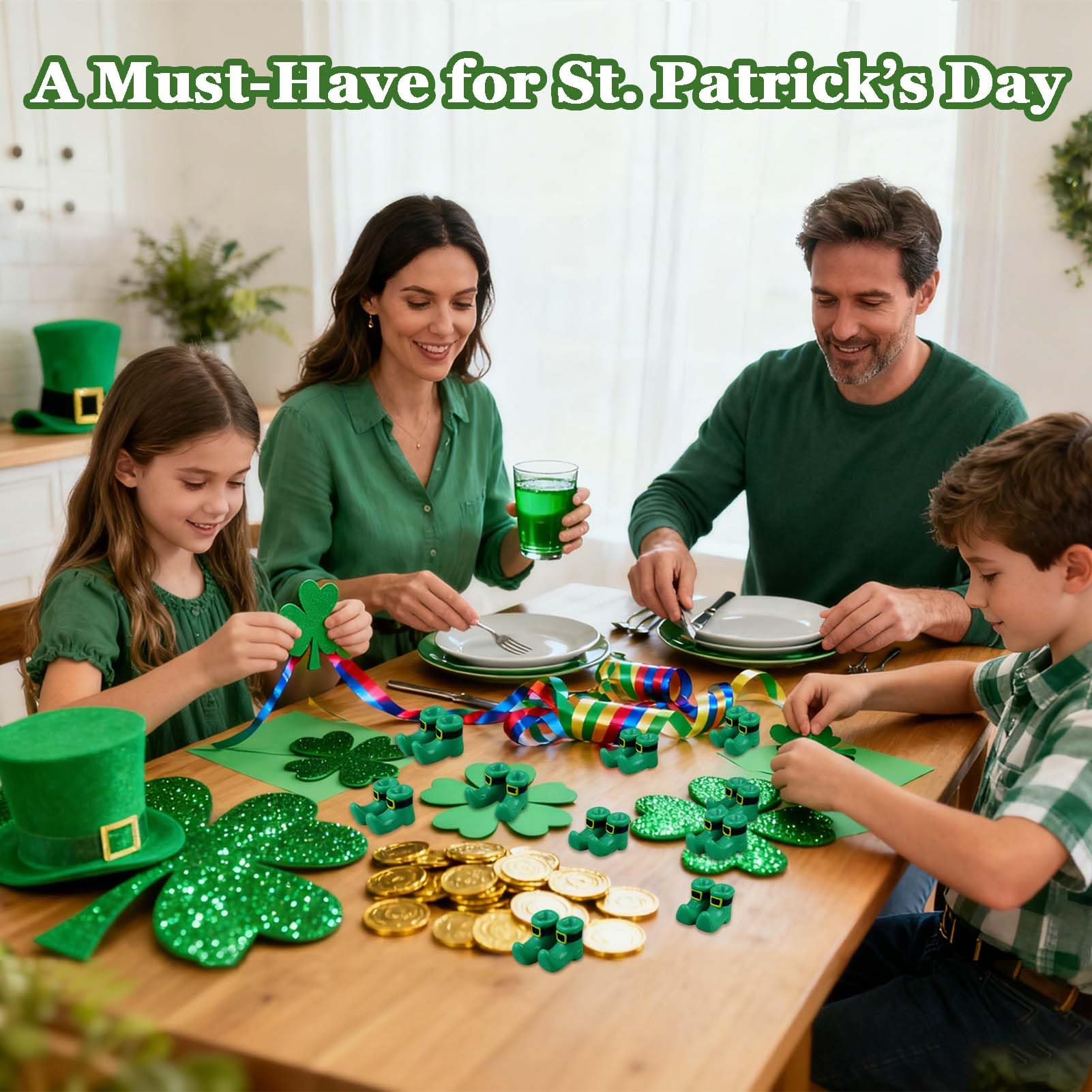 24 Mini Leprechaun Shoe Figurines – 12 Pairs of Resin St. Patrick's Day Boots for Crafts and Decor