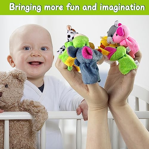 24 Mini Stuffed Animal Finger Puppets – Soft Plush Storytelling Props for Kids, Classroom, & Party Favors