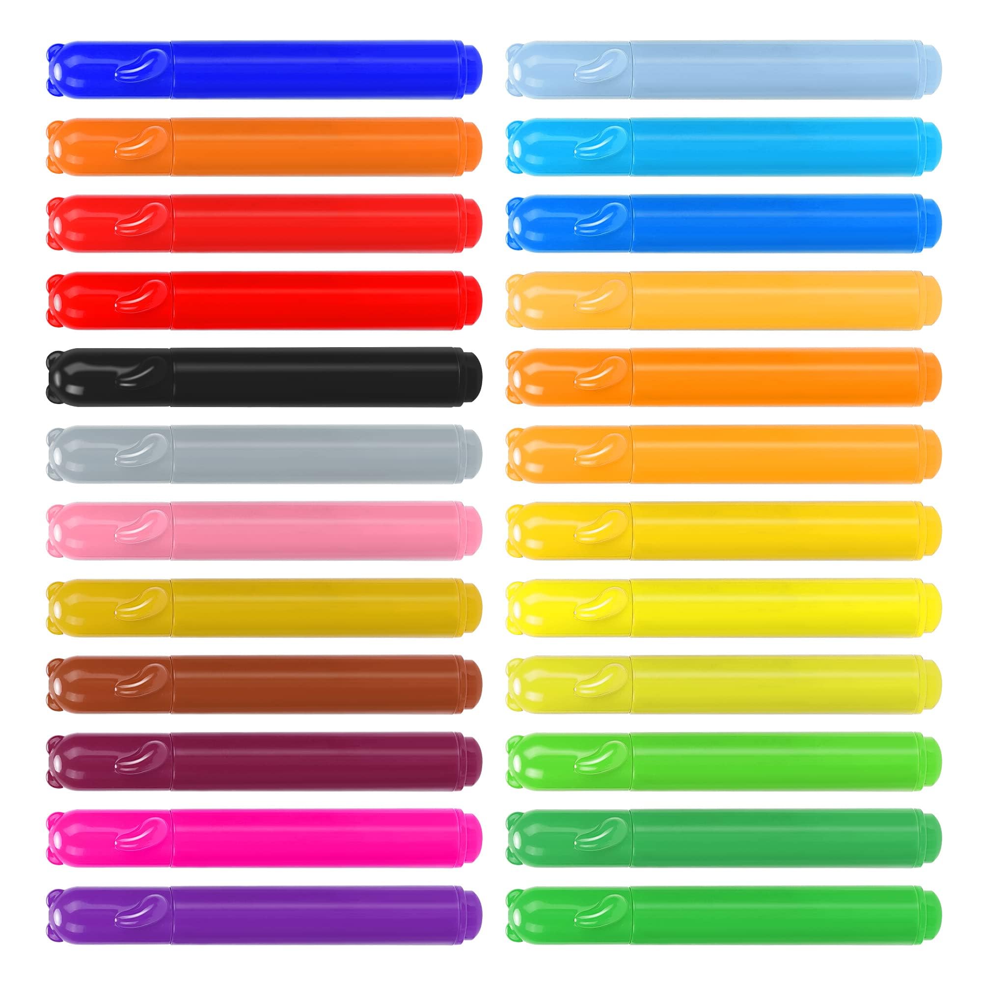 24-Pack Amazon Basics Washable Markers for Kids, Assorted Colors, Round Tip, Non-Toxic, Includes Storage Case