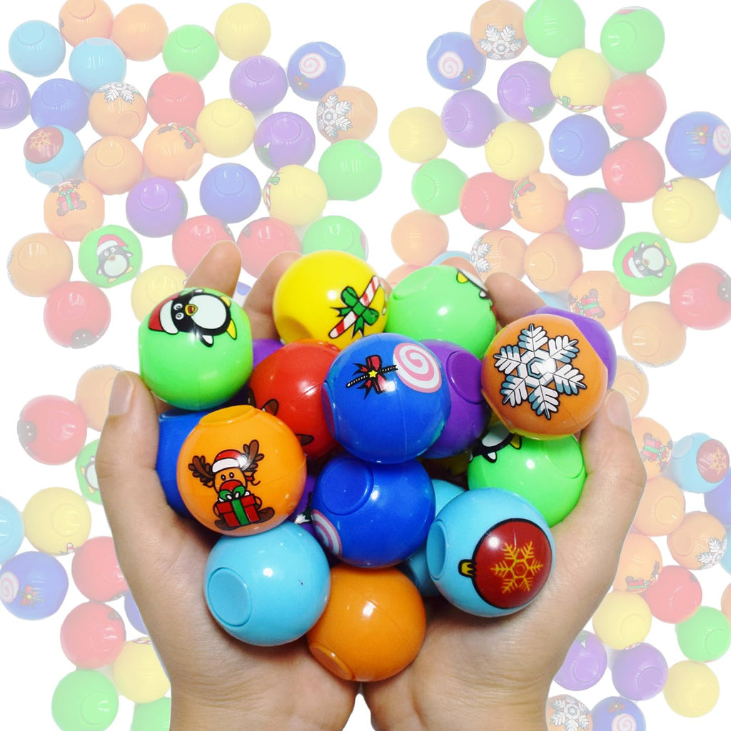 24-Pack Christmas Mini Fidget Spinner Balls – Bulk Stocking Stuffers, Party Favors & Treasure Box Toys