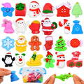 24 Pack Christmas Mochi Squishy Toys – Stress Relief Stocking Stuffers for Kids | Bulk Classroom Gifts