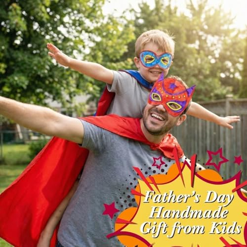 24 Pack Color Your Own Hero Masks - DIY Blank Paper Mask Craft Kit for Party Favors