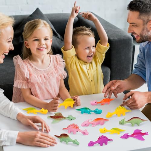 24-Pack Dinosaur Slingshot Valentine's Day Cards and Toys for Kids Classroom Favors