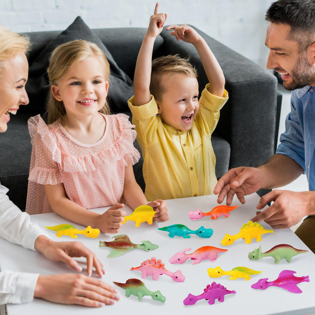 24-Pack Dinosaur Slingshot Valentine's Day Cards and Toys for Kids Classroom Favors