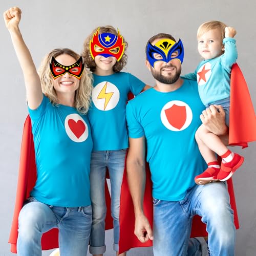 24-Pack DIY Hero Mask Craft Kit for Kids – Color Your Own Superhero Masks with 6 Designs