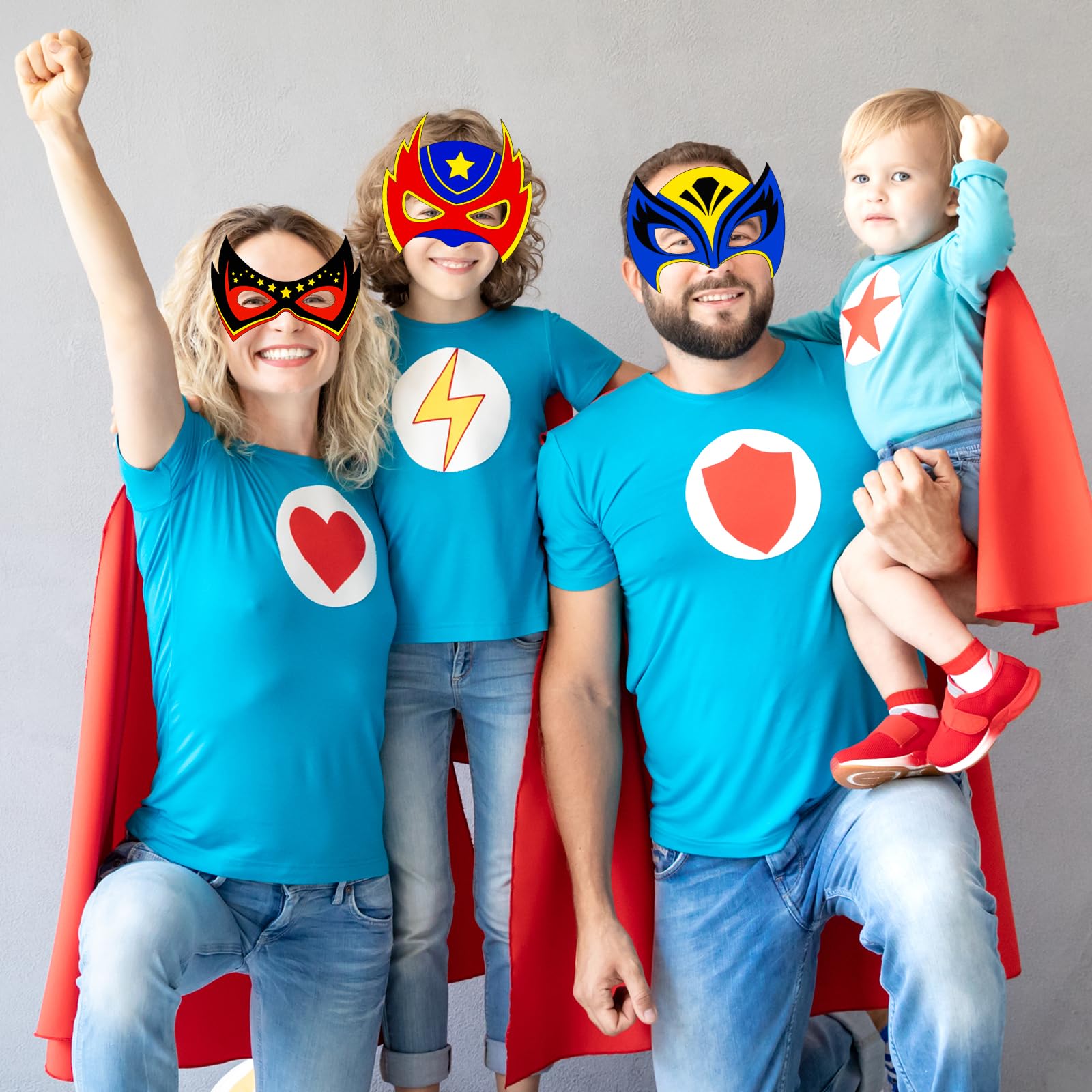24-Pack DIY Hero Mask Craft Kit for Kids – Color Your Own Superhero Masks with 6 Designs