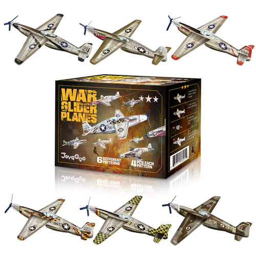 24-Pack Foam Glider Planes – 6 Designs, Easy Assembly, Party Favors for Kids