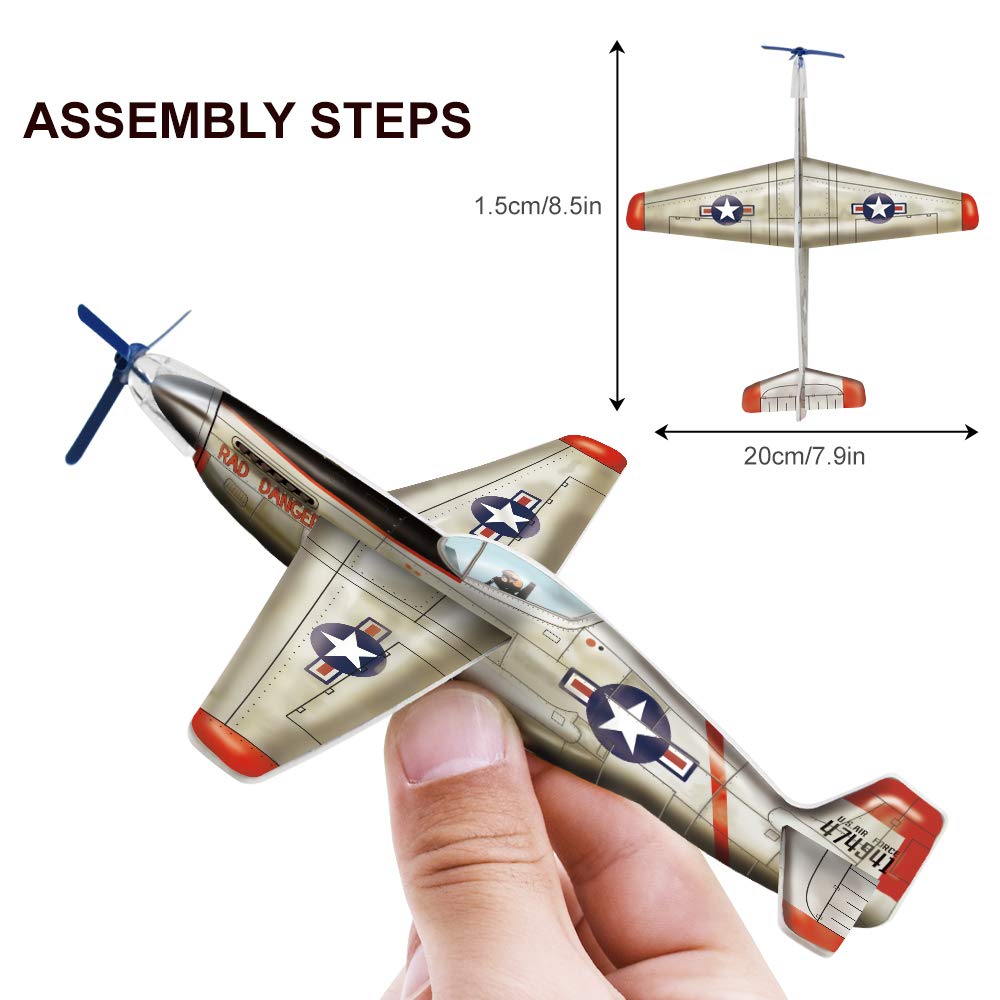 24-Pack Foam Glider Planes – 6 Designs, Easy Assembly, Party Favors for Kids