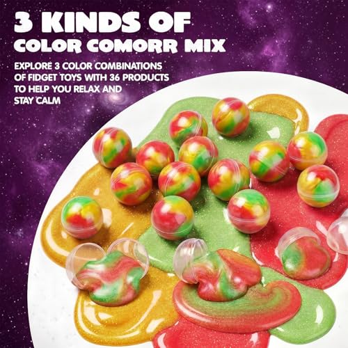 24-Pack Galaxy Slime Balls – Non-Sticky, Mess-Free Sensory Stress Relief Toys for Kids, Party Favors & Classroom Prizes (Ages 3+)
