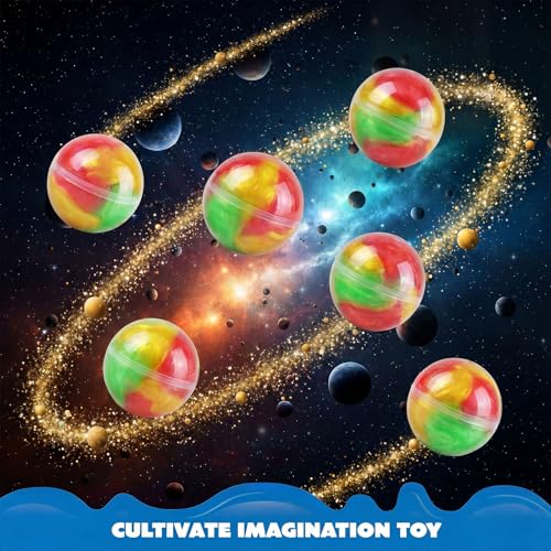 24-Pack Galaxy Slime Balls – Non-Sticky, Mess-Free Sensory Stress Relief Toys for Kids, Party Favors & Classroom Prizes (Ages 3+)