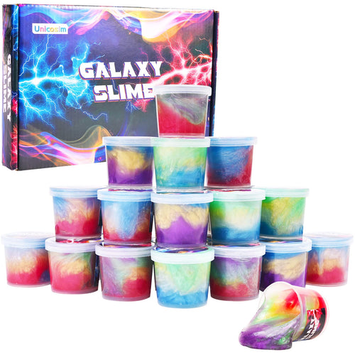 24 Pack Galaxy Slime Bulk – Crystal Slime Putty for Party Favors, Stress Relief, and Sensory Play for Kids Ages 6-12