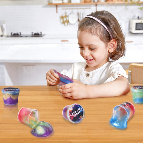 24 Pack Galaxy Slime Bulk – Crystal Slime Putty for Party Favors, Stress Relief, and Sensory Play for Kids Ages 6-12