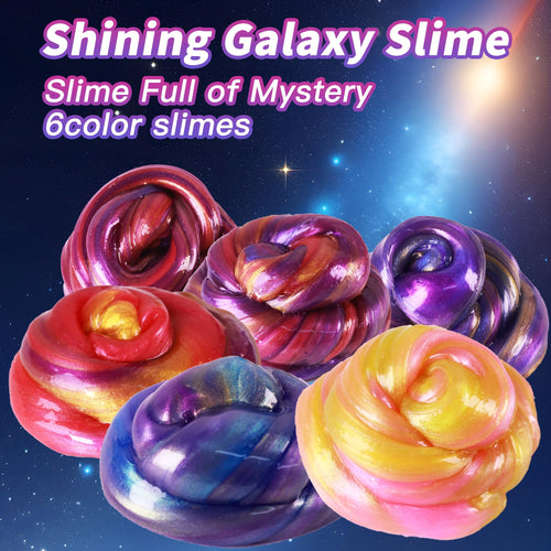 24 Pack Galaxy Star Slime – Non-Sticky, Soft Sludge Toys for Kids Party Favors, Stress Relief, and Easter Basket Stuffers