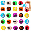 24 Pack Halloween Mini Fidget Spinner Balls – Non-Candy Trick or Treat Bag Fillers, 8 Patterns, 1.3 Inch, for Kids & Adults by CHHOEAV