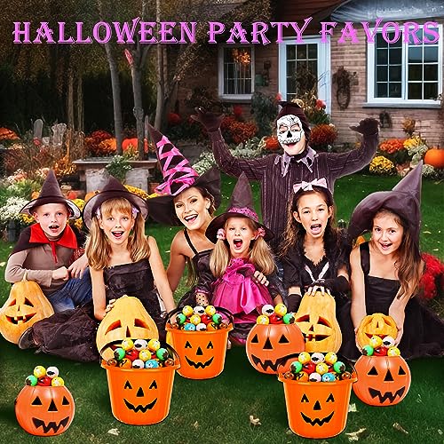 24 Pack Halloween Mini Fidget Spinner Balls – Non-Candy Trick or Treat Bag Fillers, 8 Patterns, 1.3 Inch, for Kids & Adults by CHHOEAV