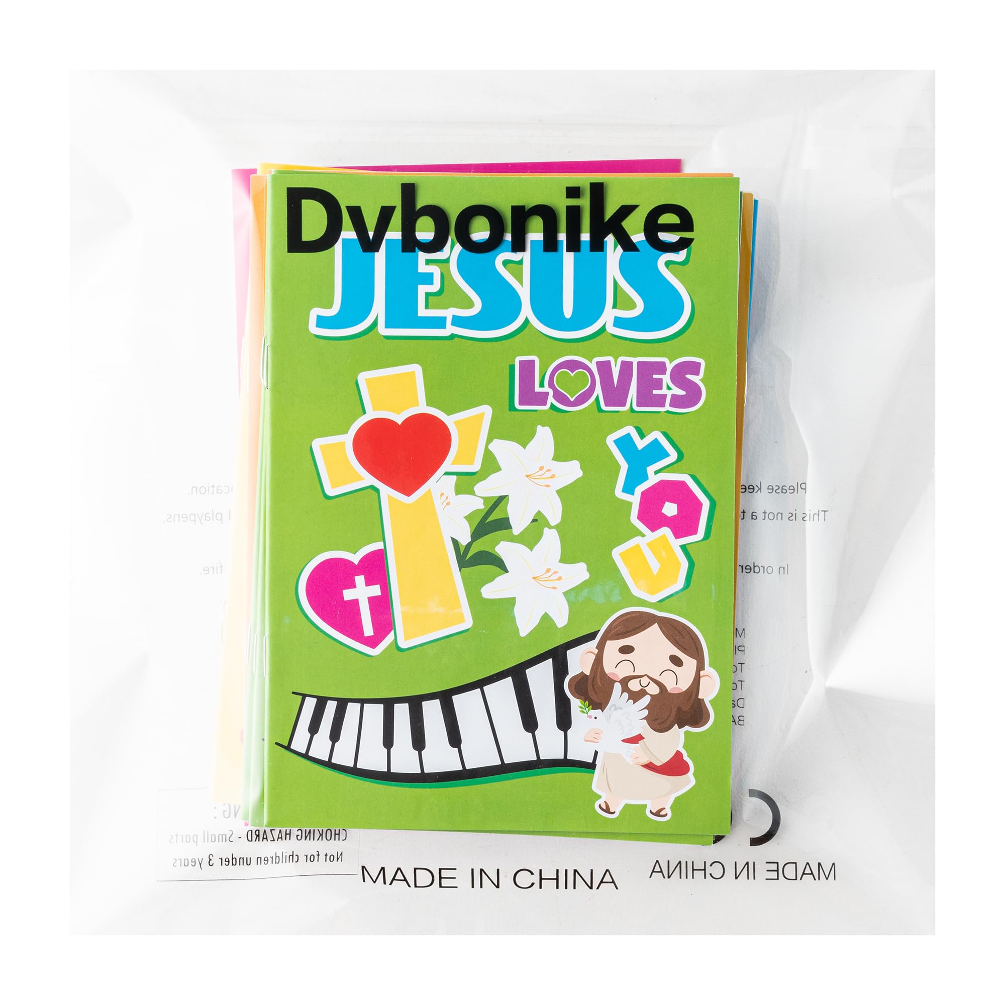 24-Pack Jesus Loves You Coloring Books – Religious Bible DIY Pages for Sunday School Kids