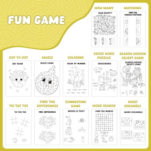 24-Pack Mini Activity Books for Kids Ages 4-12 – Bulk Party Favors with Mazes, Coloring, Puzzles
