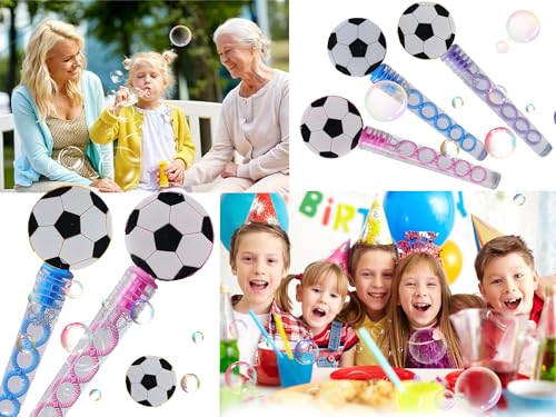 24-Pack Mini Soccer Bubble Wands – Party Favors, Classroom Prizes, Carnival Giveaways