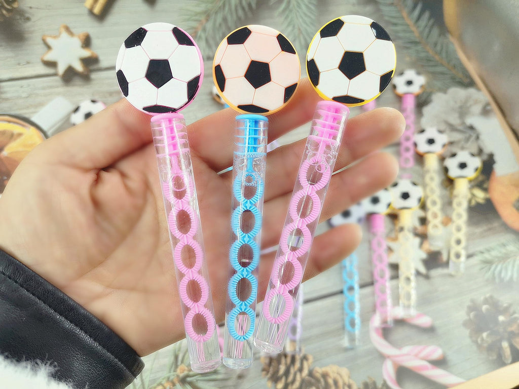24-Pack Mini Soccer Bubble Wands – Party Favors, Classroom Prizes, Carnival Giveaways