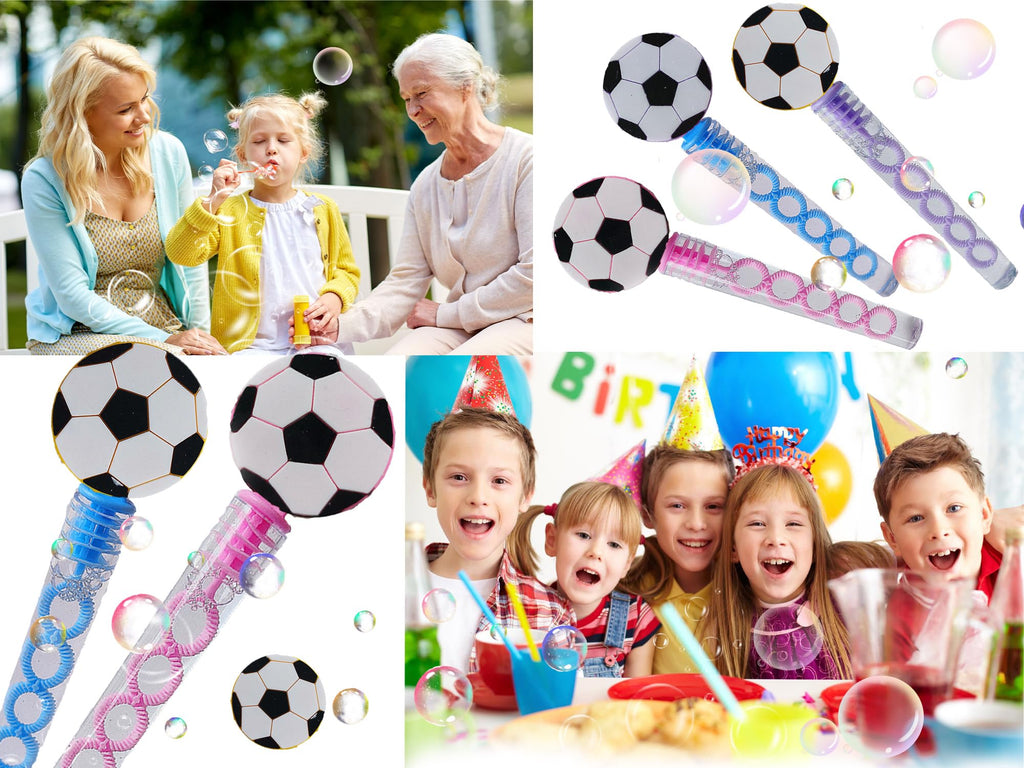 24-Pack Mini Soccer Bubble Wands – Party Favors, Classroom Prizes, Carnival Giveaways