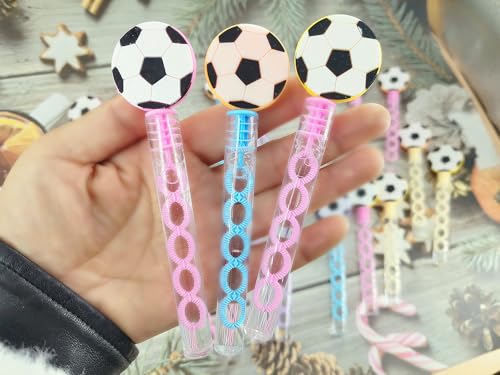 24-Pack Mini Soccer Bubble Wands – Party Favors, Classroom Prizes, Carnival Giveaways