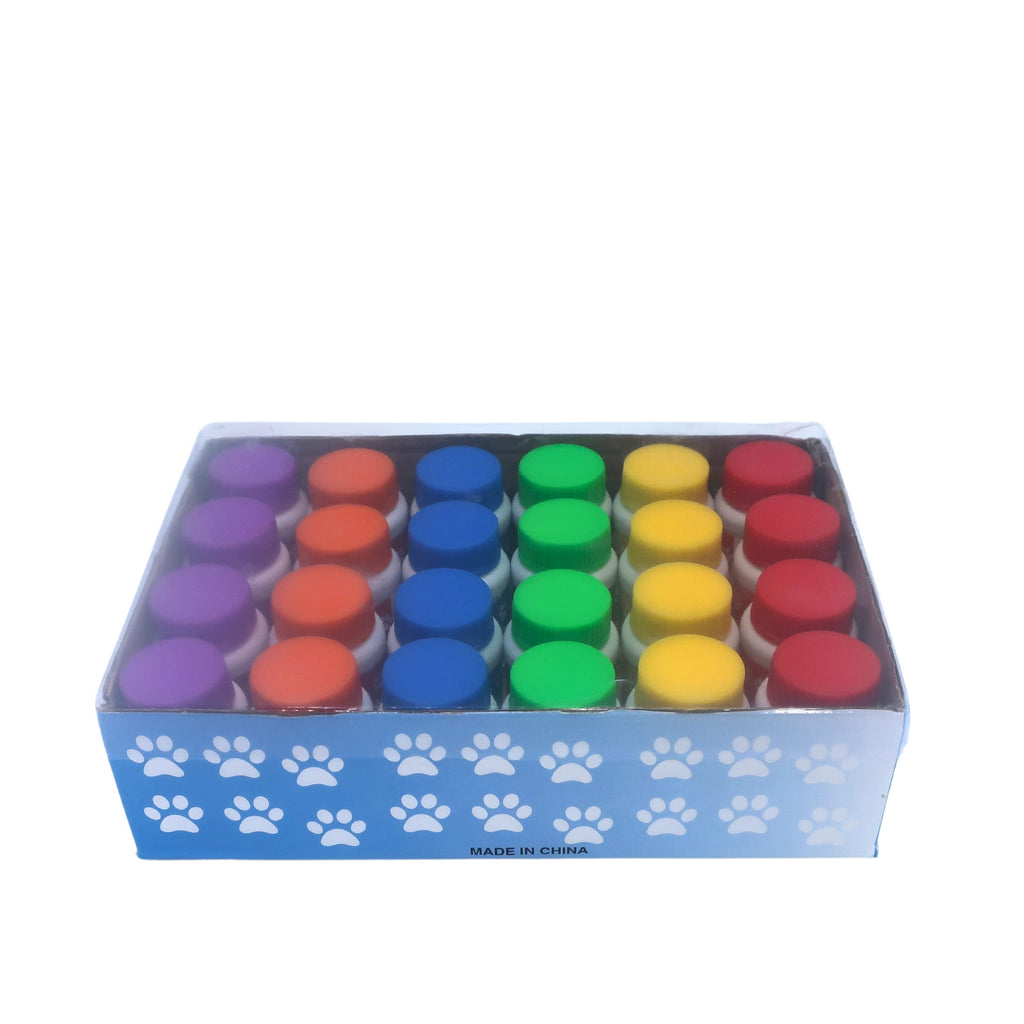 24 Pack Paw Print Bubble Bottles - 1 oz Mini Bubbles with Wands, Party Favors for Kids