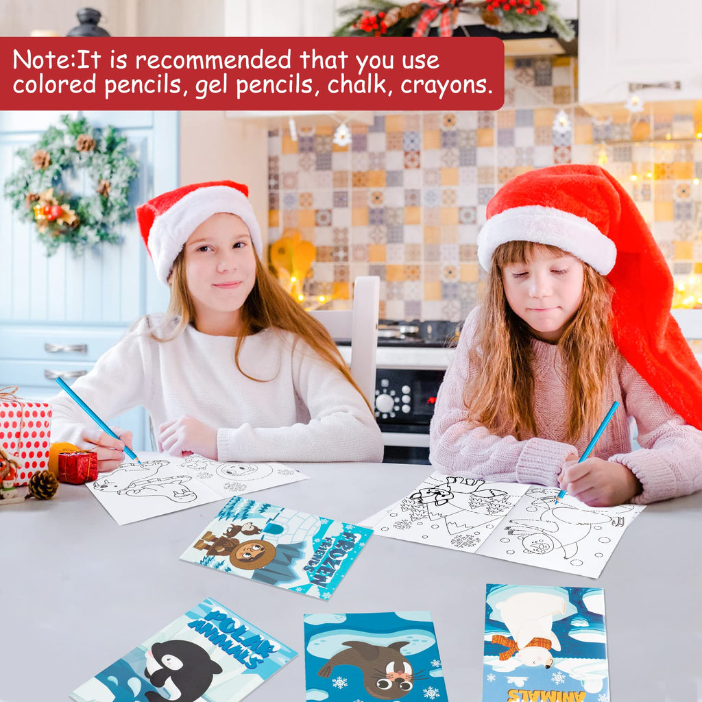 24-Pack Polar Animals Coloring Books for Kids Ages 4-8 – Winter Arctic Theme DIY Activity Booklet