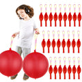 24-Pack Red Punch Balloons with Rubber Band Handle – Heavy Duty Latex for Birthday Party Favors
