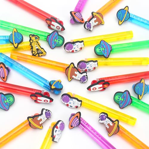 24-Pack Space Bubble Wands – Astronaut Party Favors, Goodie Bag Stuffers, Classroom Prizes