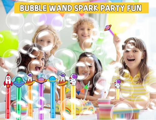24-Pack Space Bubble Wands – Astronaut Party Favors, Goodie Bag Stuffers, Classroom Prizes