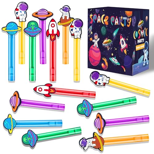 24-Pack Space Bubble Wands – Astronaut Party Favors, Goodie Bag Stuffers, Classroom Prizes
