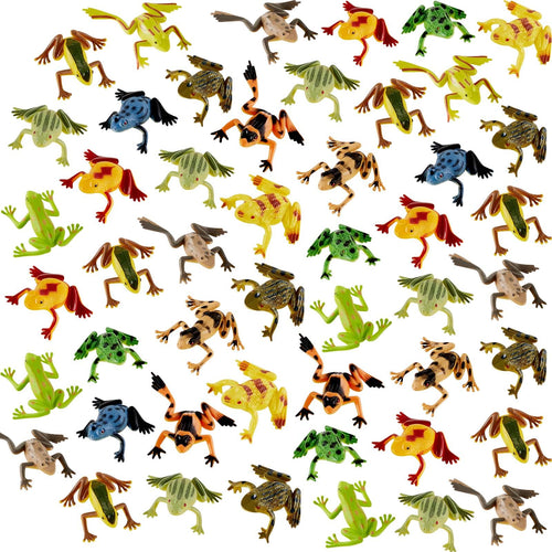 24-Piece Civaner Plastic Frog Toys - 12 Realistic Mini Frog Figures for Crafting, Party Favors & Home Decor